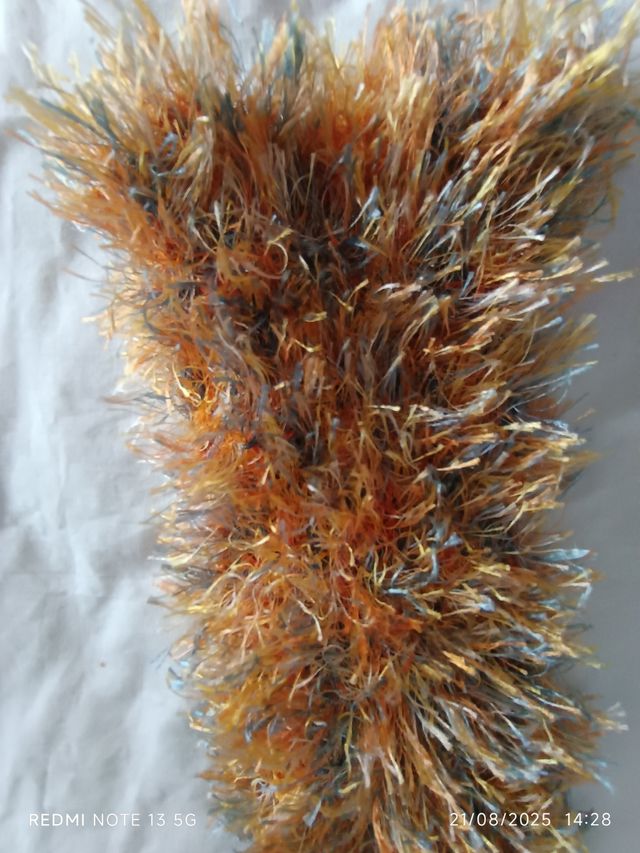 Bufanda multicolor naranja