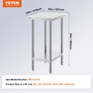 Tavolo Lavoro Acciaio Inossidabile 4 Rotelle 61 x