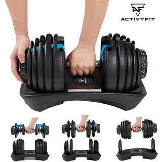 Kit Fitness: 2 Mancuernas Ajustables + accesorios