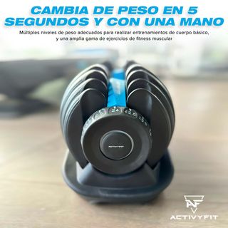 Kit Fitness: 2 Mancuernas Ajustables + accesorios