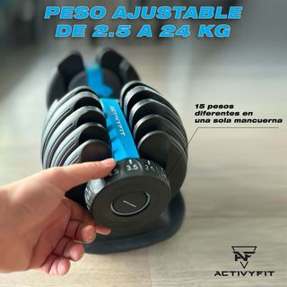 Kit Fitness: 2 Mancuernas Ajustables + accesorios