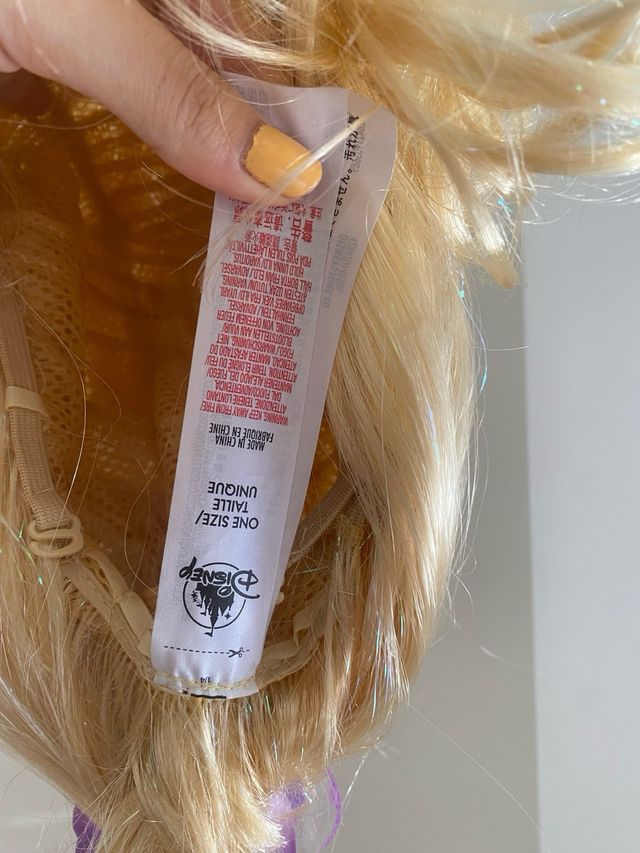 Peluca Rapunzel original Disney pelo trenzado