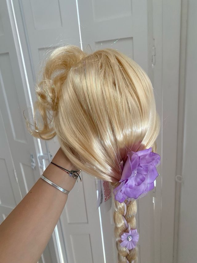 Peluca Rapunzel original Disney pelo trenzado