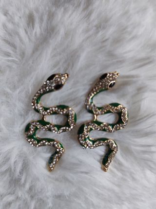 Pendientes Serpiente Dorados