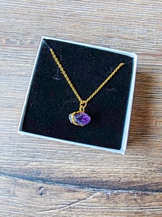 Collar amatista dorado