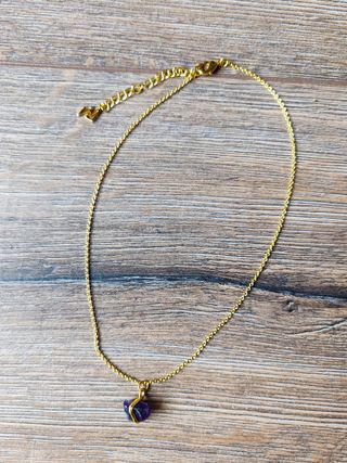 Collar amatista dorado
