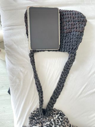 Bolso crochet negro hecho a mano