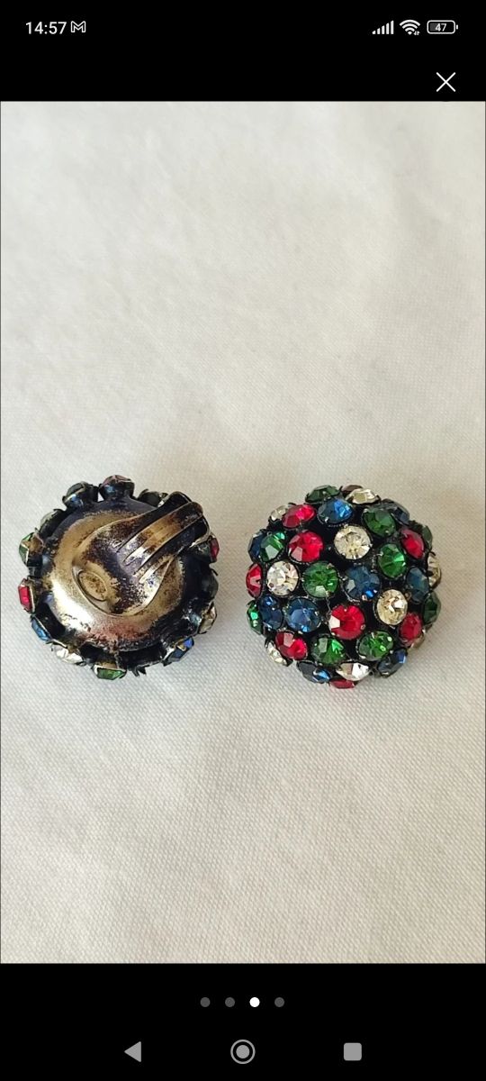 Pendientes multicolor años 70