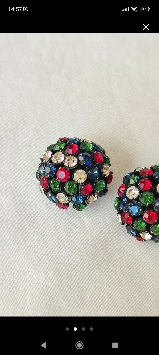 Pendientes multicolor años 70