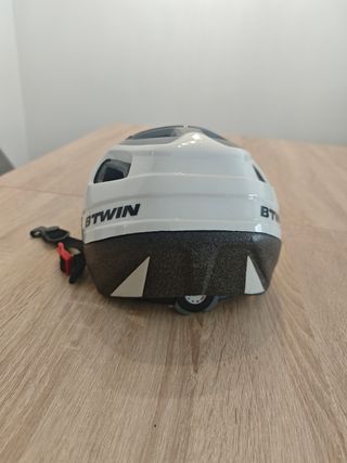 Casco bici Btwin blanco/gris/negro