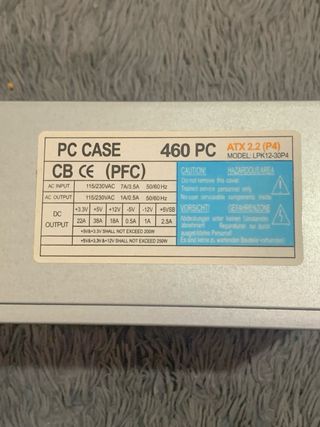 Fuente alimentación PC