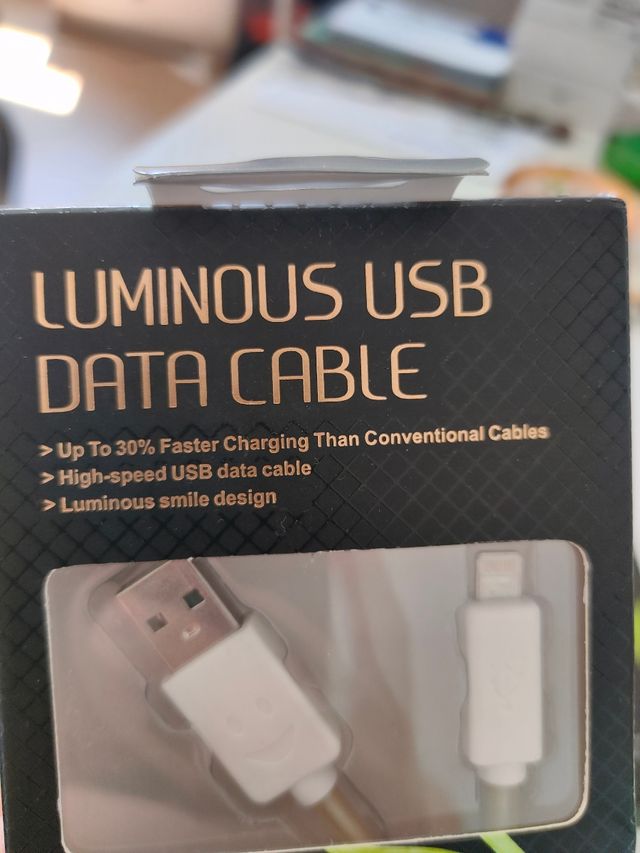 Cable de iPhone, iPad, cargador con LED