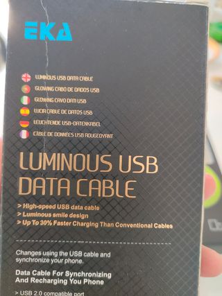 Cable de iPhone, iPad, cargador con LED