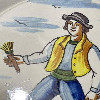 2 Platos Cerámica Española