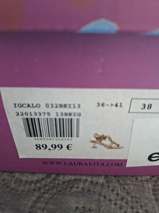 Sandalias Laura Vita - Beige Multicolor