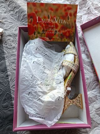 Sandalias Laura Vita - Beige Multicolor