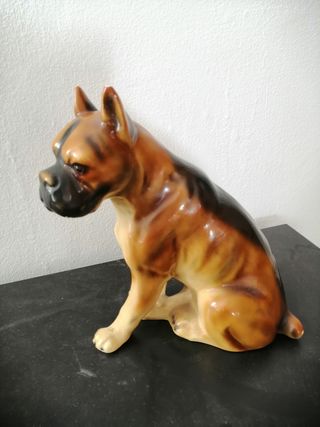 Figura Perro Boxer Vintage