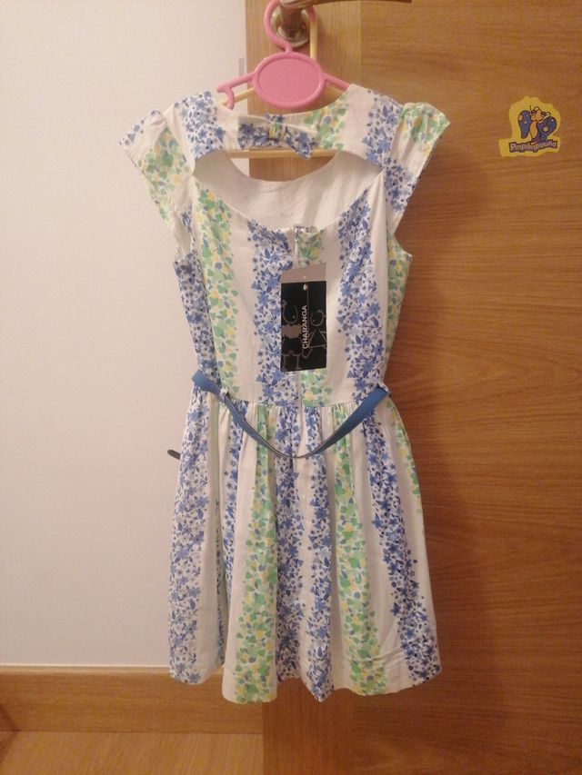 Vestido niña verano flores 7-8