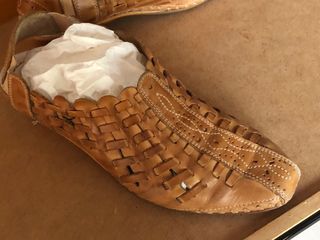 Sandalias Piel Marrón Mujer