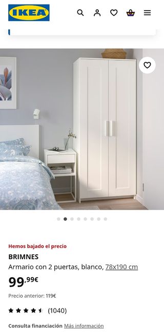 Armario Ikea Brimnes Blanco