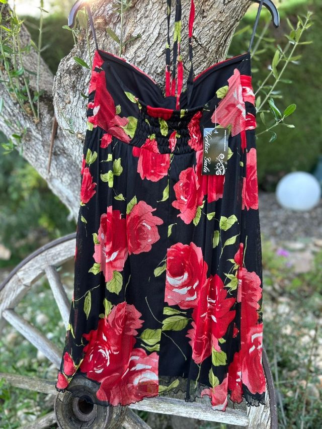 Vestito Vertize Gala Rosso-Nero Tg 38