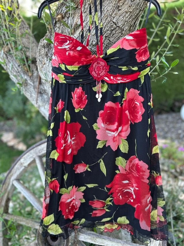 Vestito Vertize Gala Rosso-Nero Tg 38