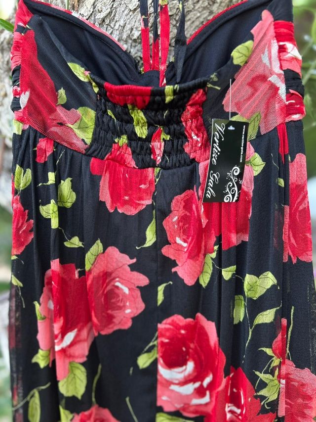 Vestito Vertize Gala Rosso-Nero Tg 38