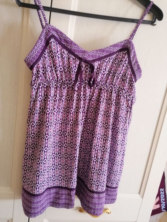 Canotta estiva viola-bianca