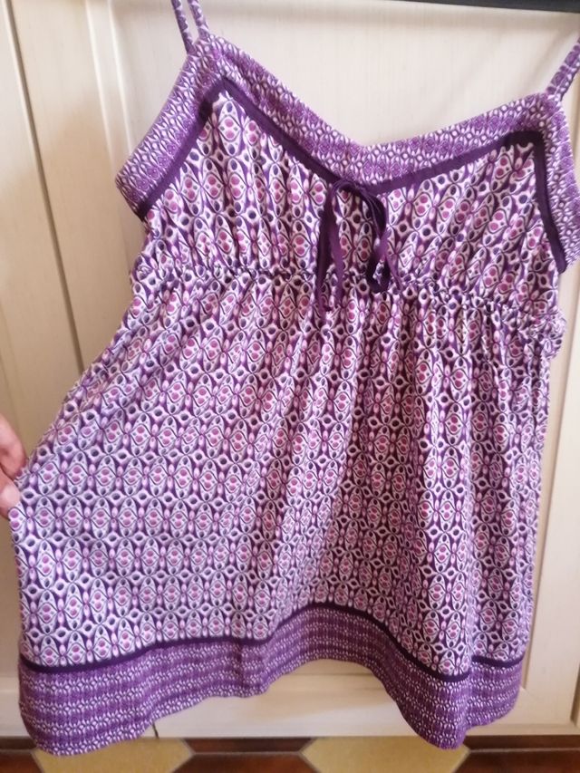 Canotta estiva viola-bianca