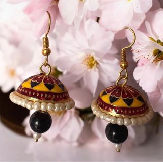 Pendientes Jhumka artesanales 