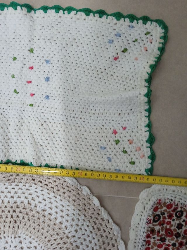 Lote 8 Paños Croché ganchillo hechos a mano