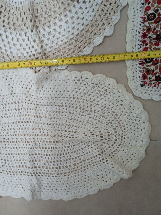 Lote 8 Paños Croché ganchillo hechos a mano