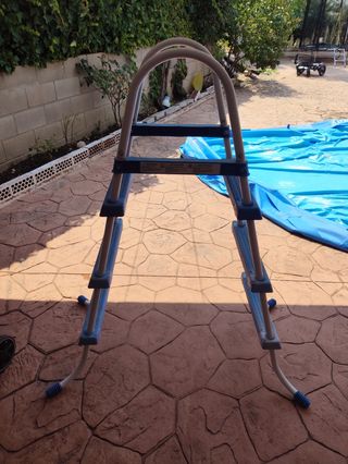 Escalera piscina infantil - Azul y Blanca