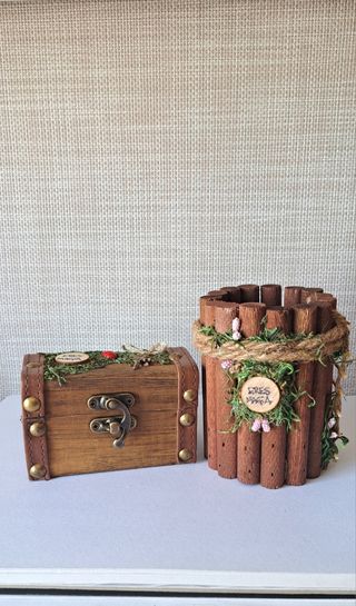 Porta-bolis + cofre artesanal /Pack