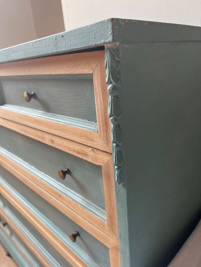 Cajonera vintage azul 5 cajones