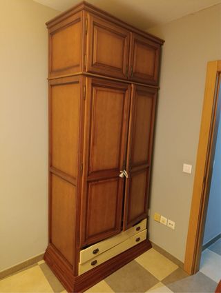 Armario madera maciza de pino con 2 puertas