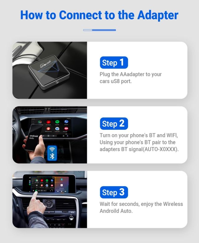 OTTOCAST A2AIR: Adaptador inalámbrico Android Auto