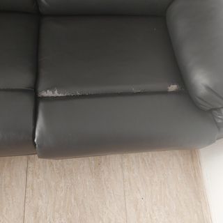 Sofá y sillón relax negro