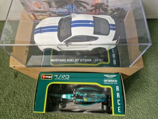 F1 fernando Alonso Aston Martin + mustang shelby