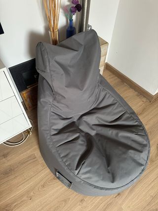 Puff gris - asiento cómodo