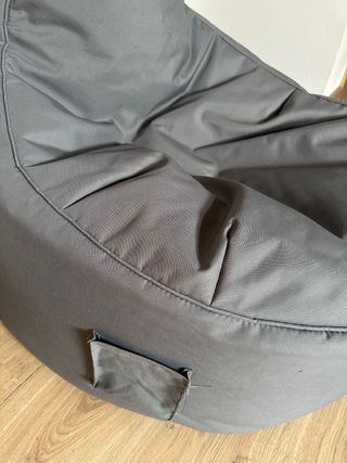 Puff gris - asiento cómodo