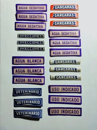 ANTIGUAS ETIQUETAS DE FARMACIA