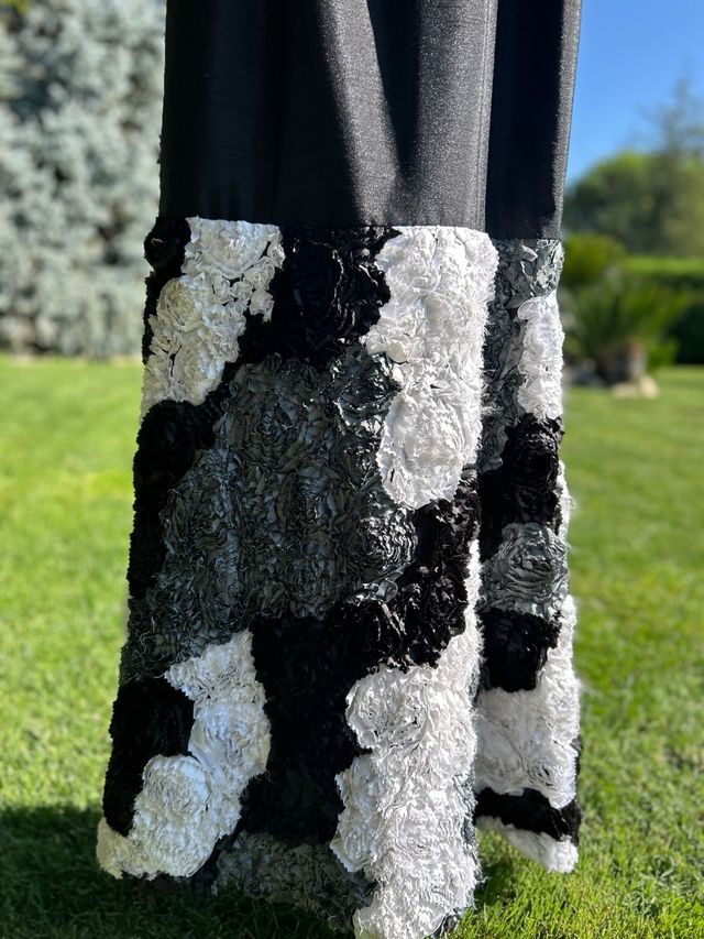 Vestito Carla Ruiz Tg40 - Bianco,Nero,Grigio