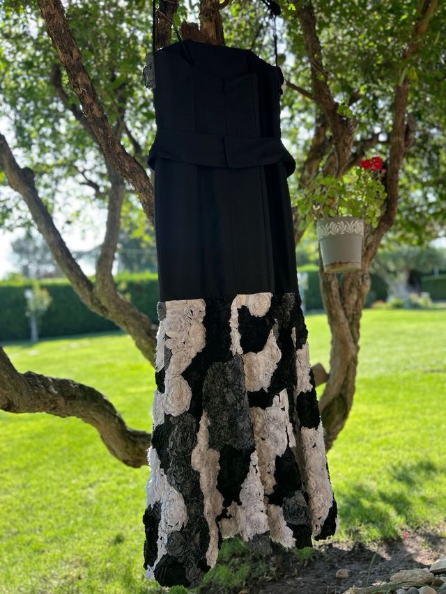 Vestito Carla Ruiz Tg40 - Bianco,Nero,Grigio