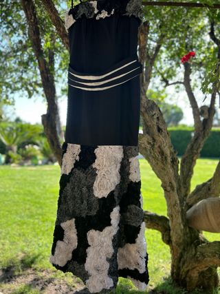 Vestito Carla Ruiz Tg40 - Bianco,Nero,Grigio 