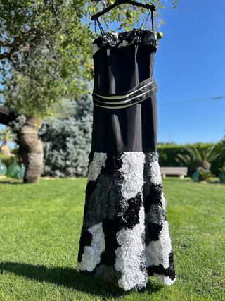 Vestito Carla Ruiz Tg40 - Bianco,Nero,Grigio 
