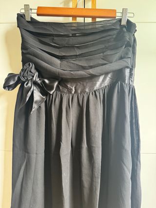 Vestido Negro Gasa Fiesta
