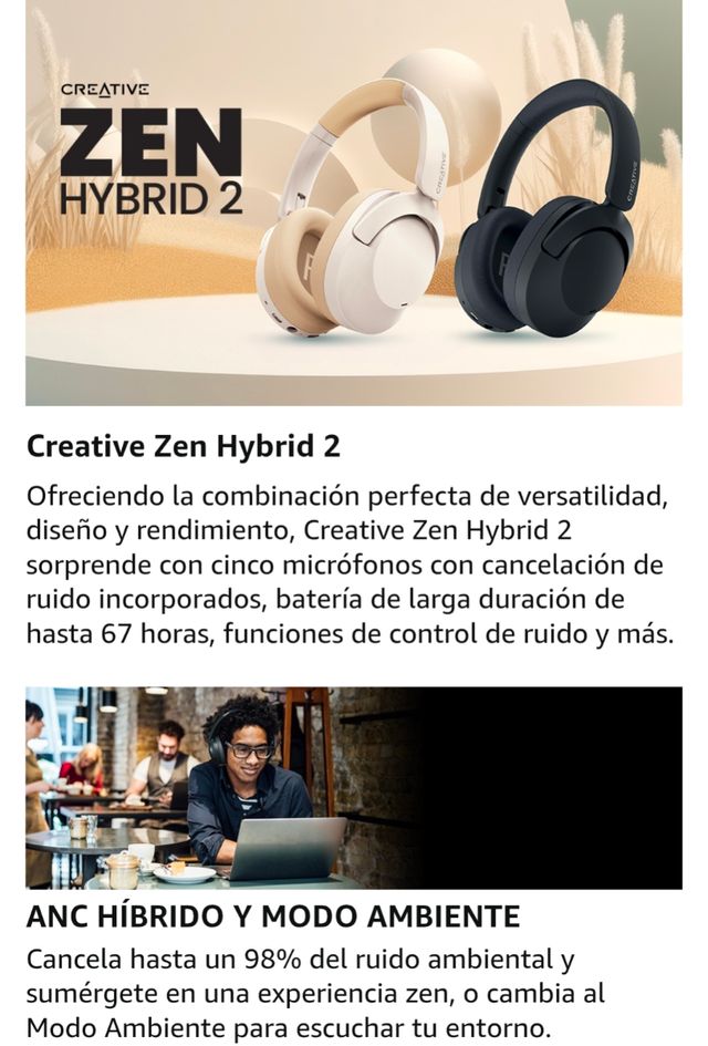 Auriculares Creative Zen Hybrid 2