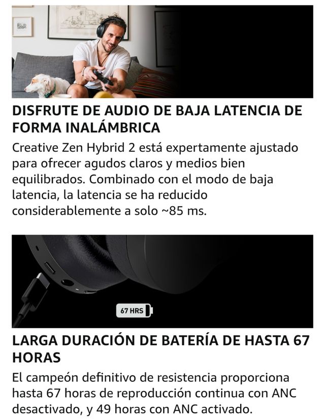 Auriculares Creative Zen Hybrid 2