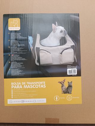 Transportín para mascotas plegable 45x38x30 cm